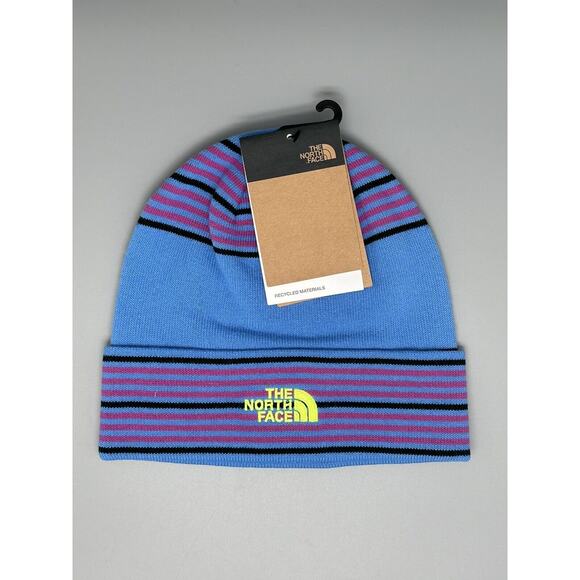 The North Face Dock Worker Recycled Beanie Blue Purple Men's Women's‎ One Sz New - Picture 1 of 2